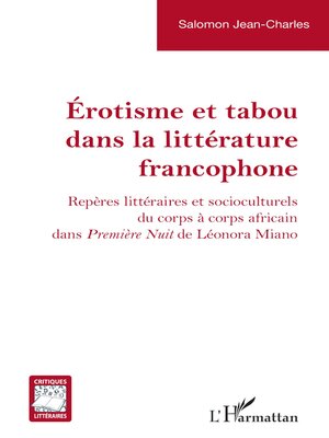 cover image of Érotisme et tabou dans la littérature francophone